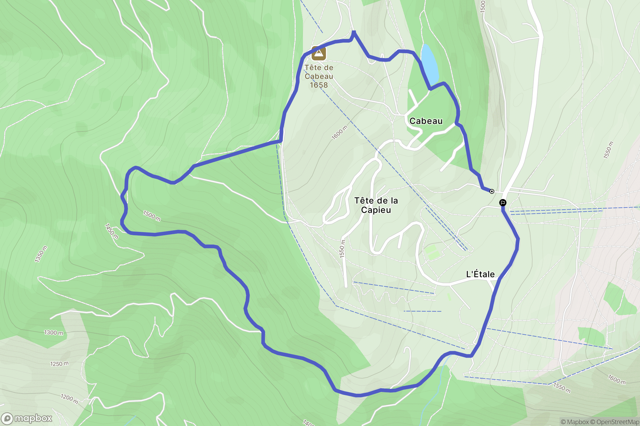 La Clusaz : carte du parcours de randonnée - France