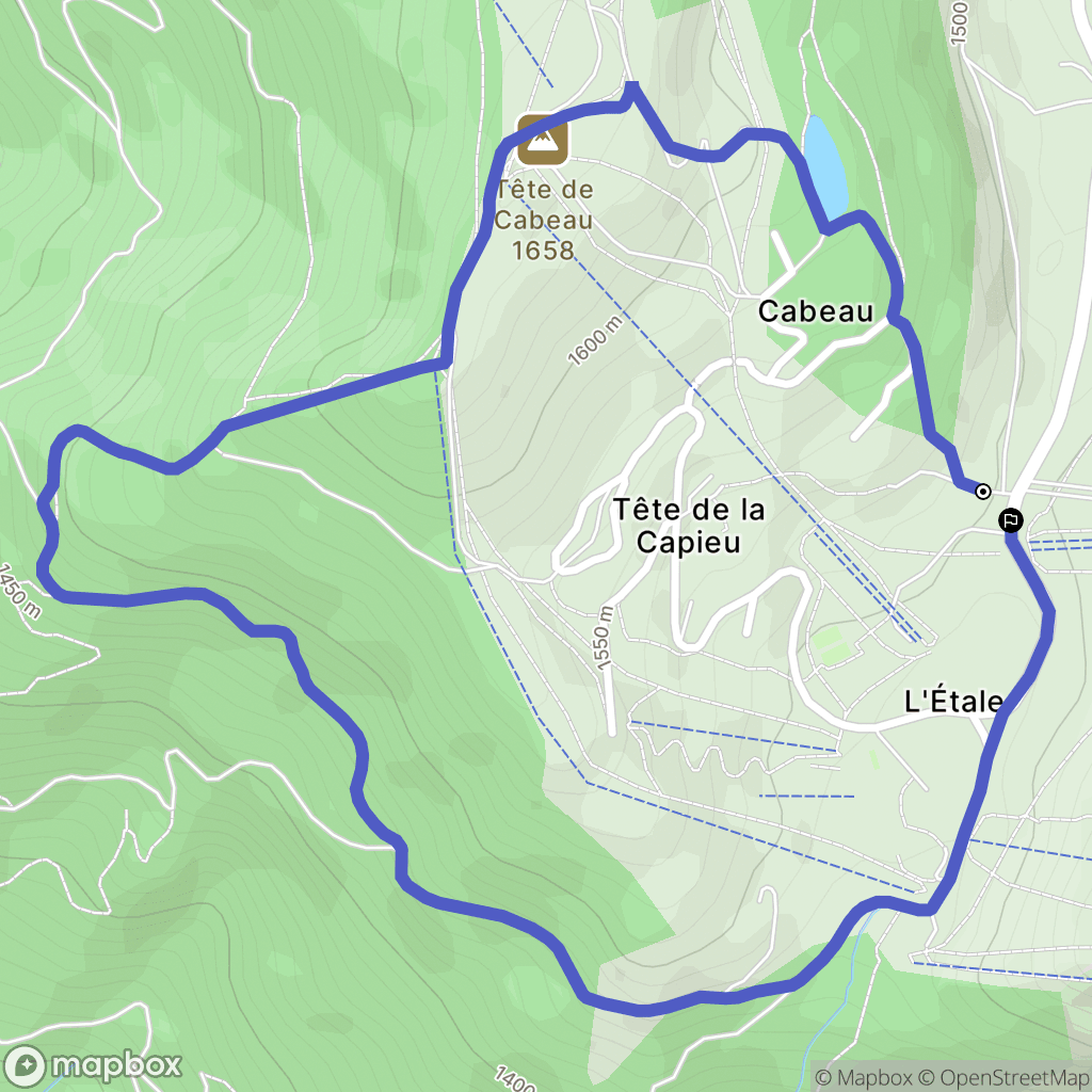 La Clusaz : carte du parcours de randonnée - France