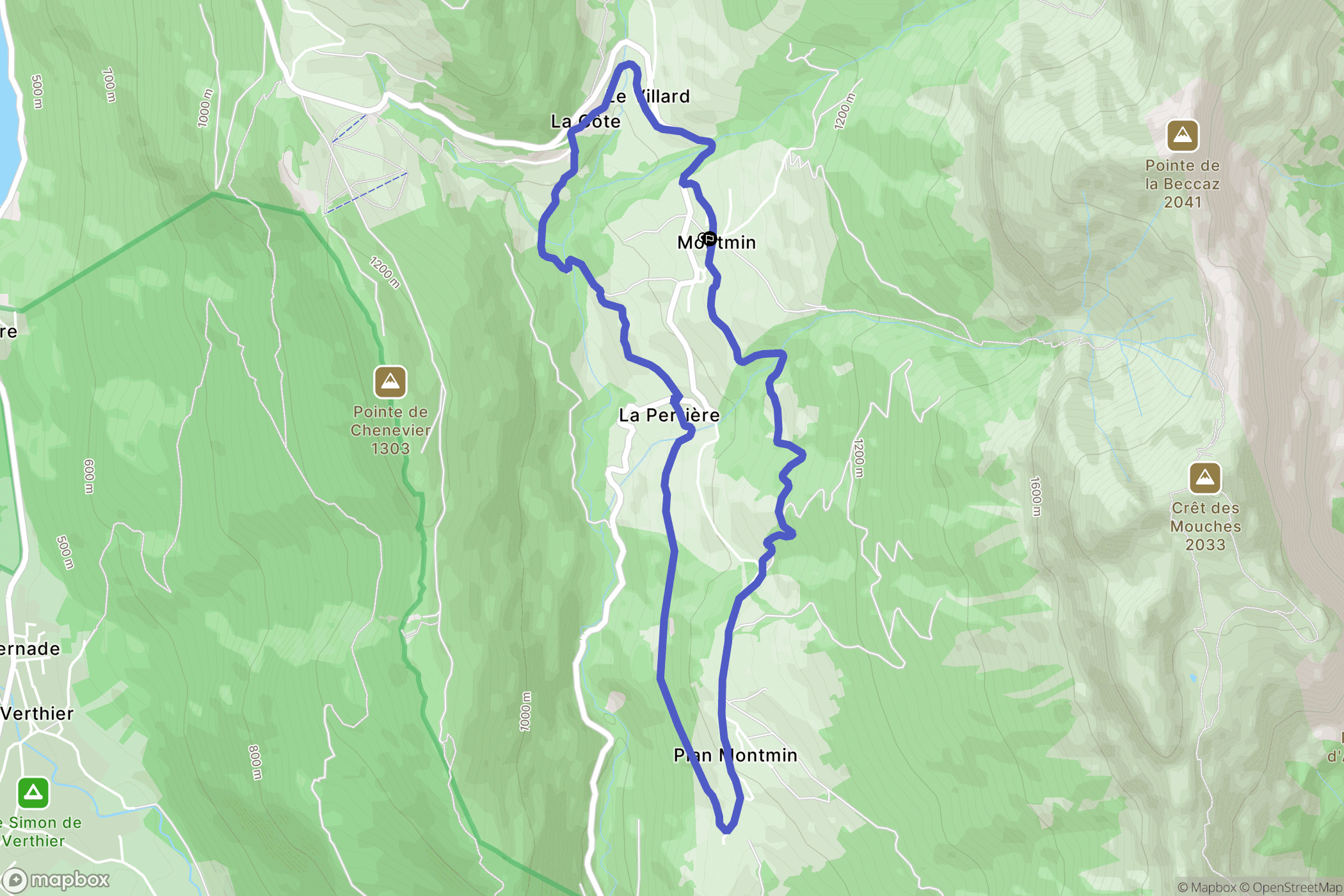 Montmin: routekaart voor buitenactiviteiten - France