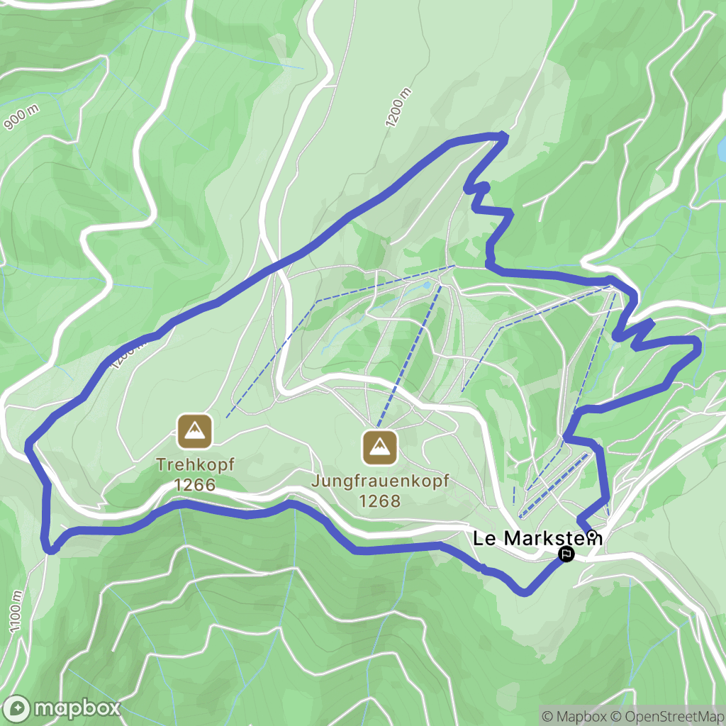 Oderen : carte du parcours de randonnée - France