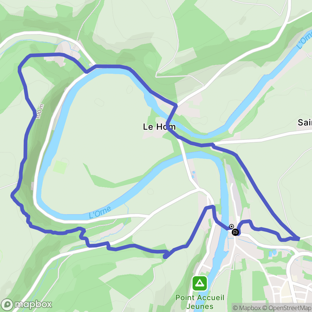 Thury-Harcourt : carte du parcours de randonnée - France