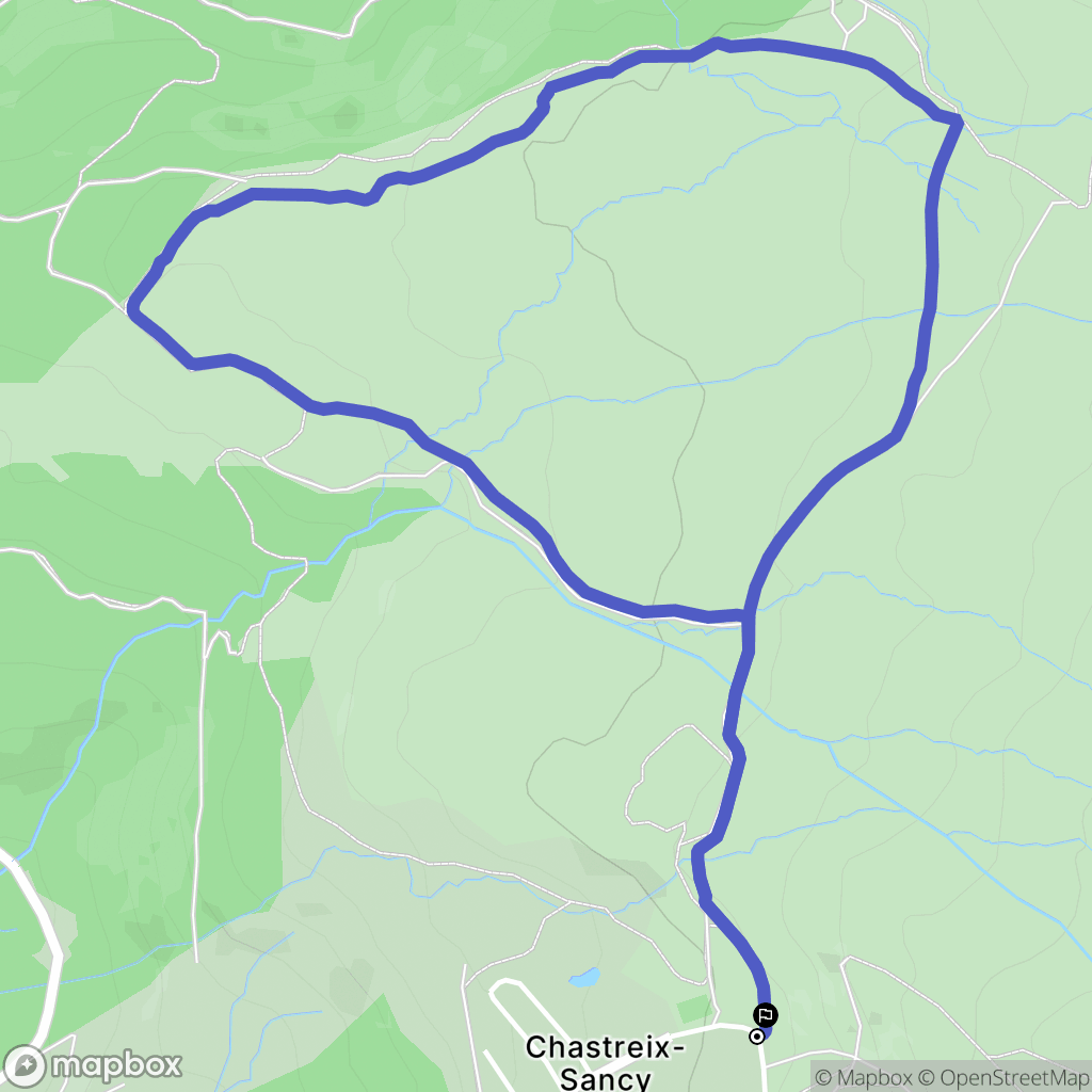 Chastreix-Sancy : carte du parcours de randonnée - France