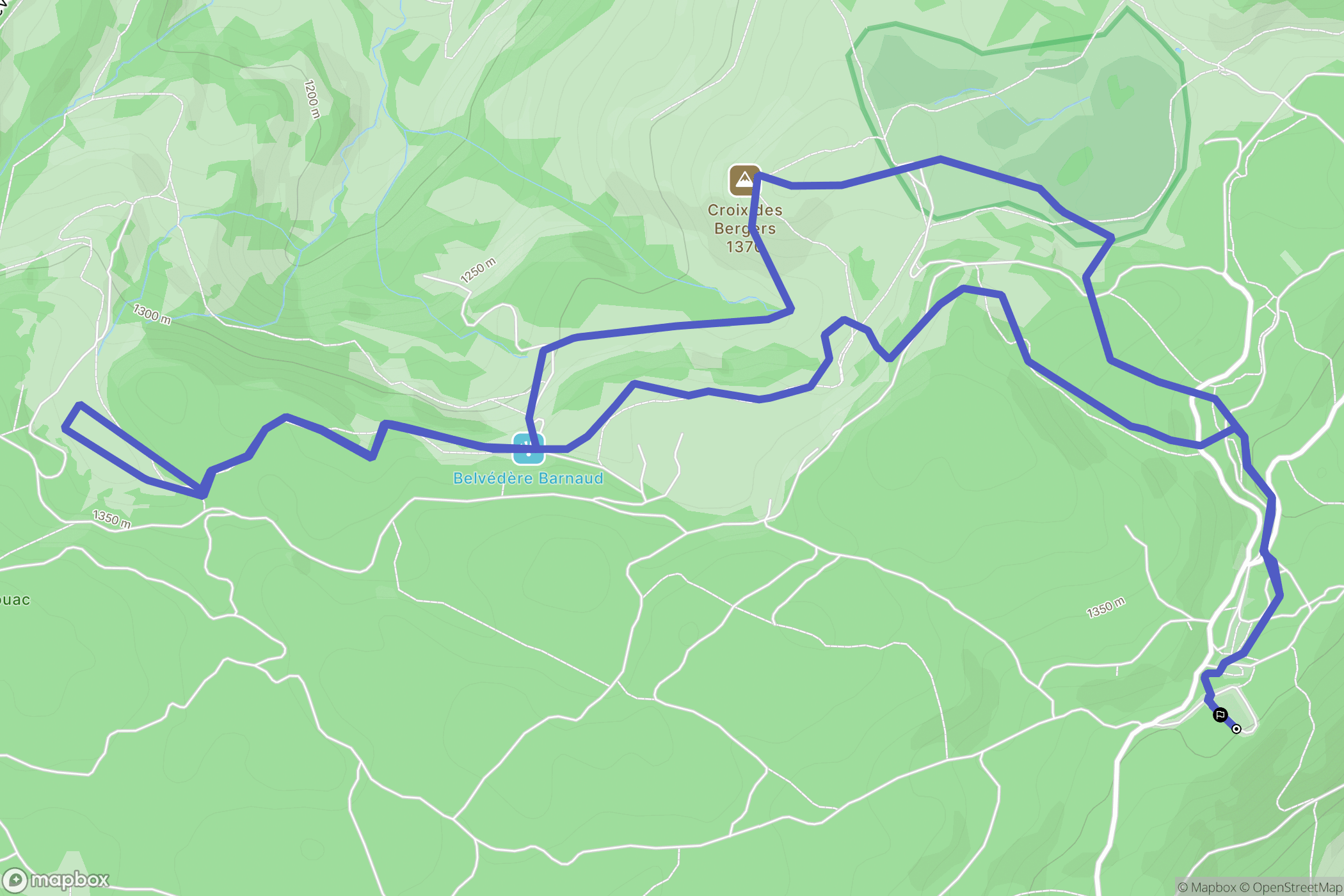 Rocheray, Saint-François-de-Sales : carte du parcours de randonnée - France