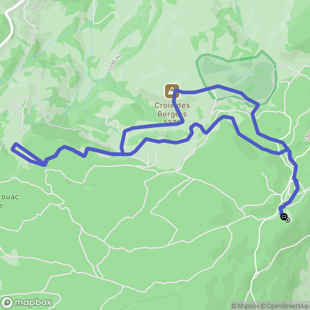 Rocheray, Saint-François-de-Sales : carte du parcours de randonnée - France