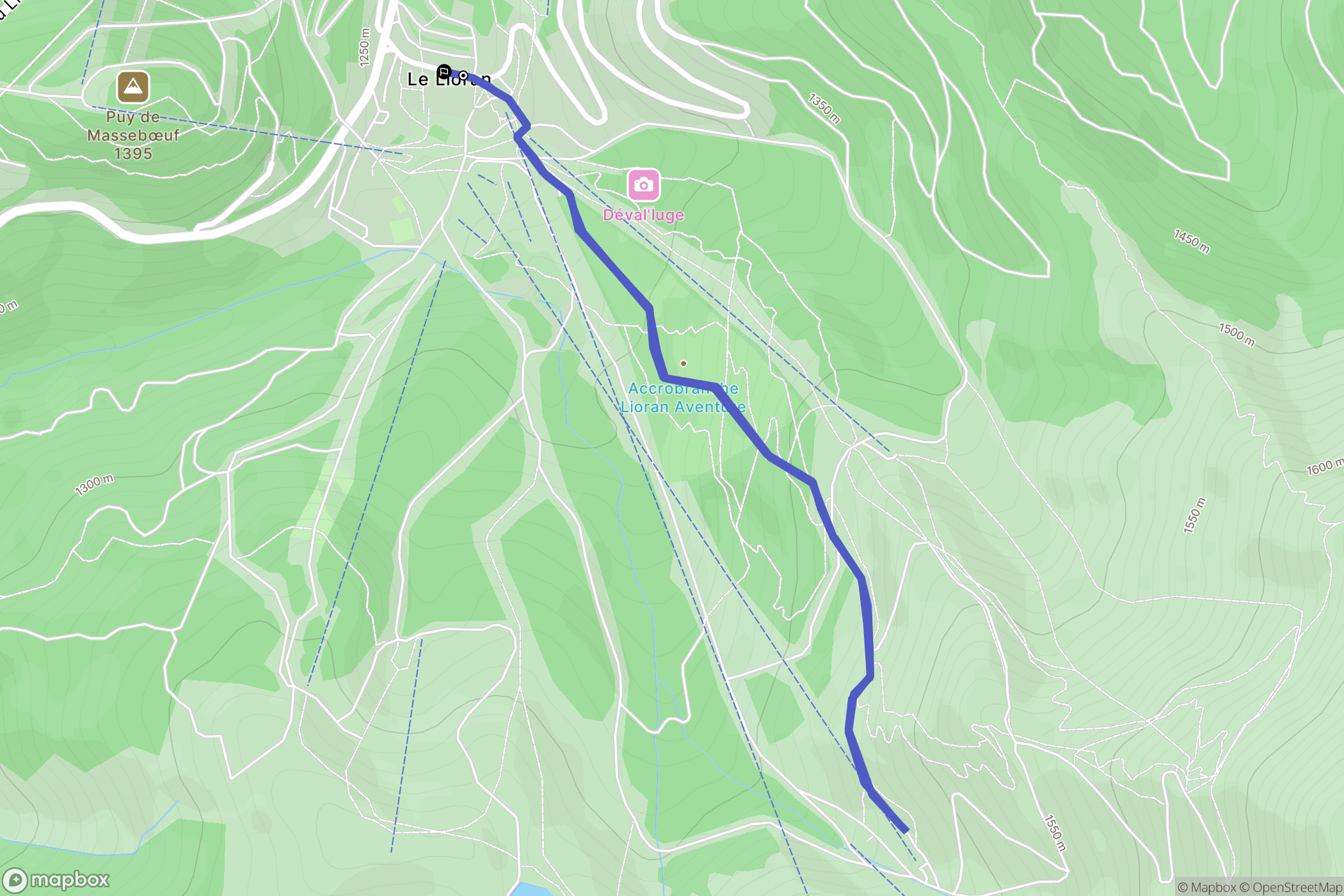Le Lioran: routekaart voor buitenactiviteiten - France