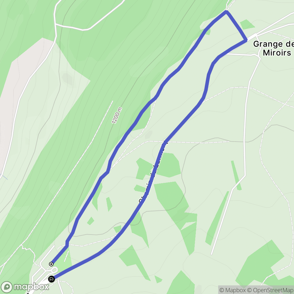 Pontarlier (Le Gounefay) : carte du parcours de randonnée - France