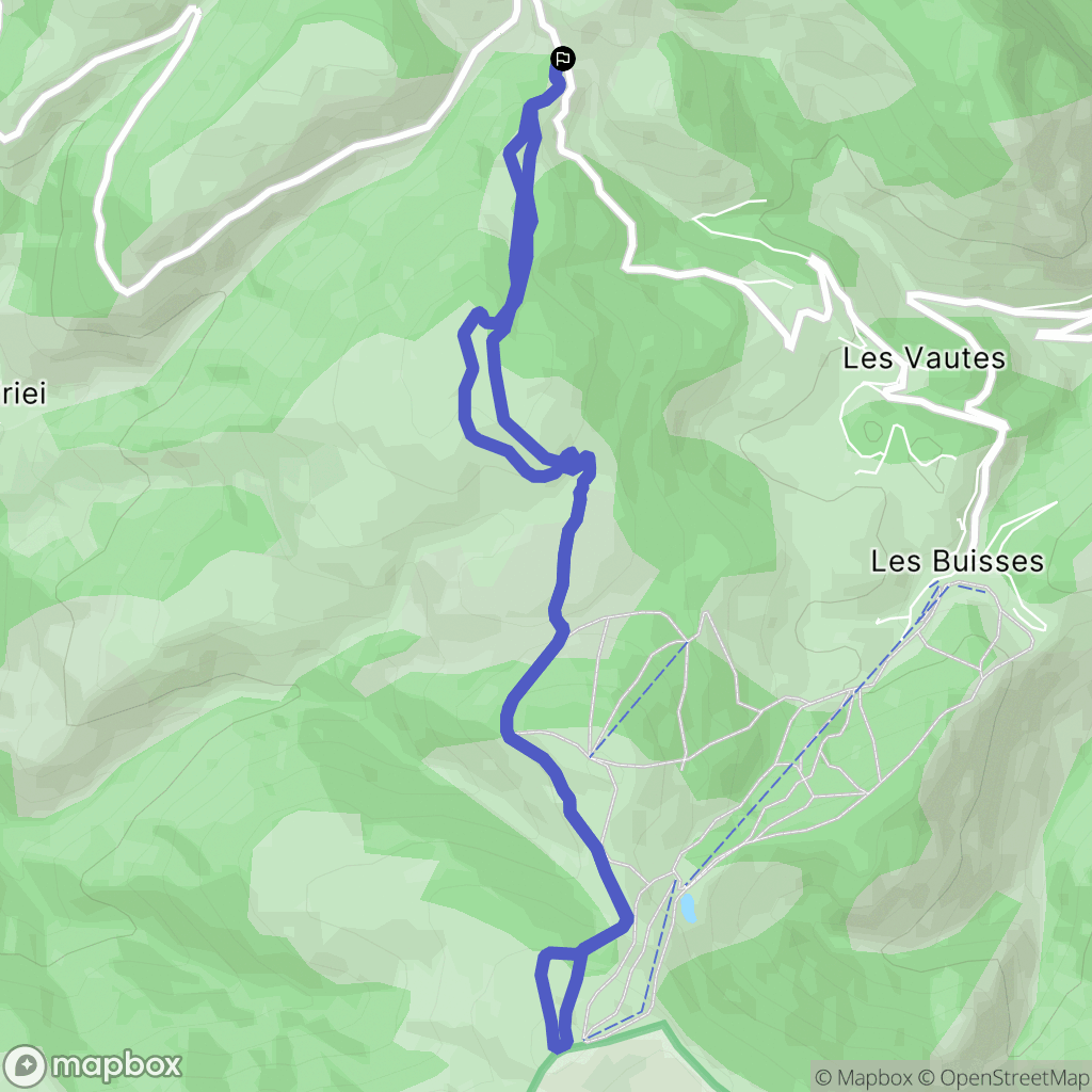 Roubion : carte du parcours de randonnée - France
