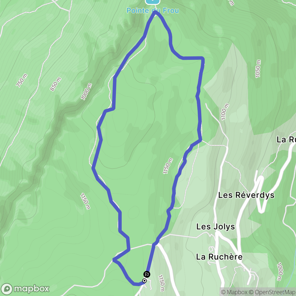 La Ruchère : carte du parcours de randonnée - France