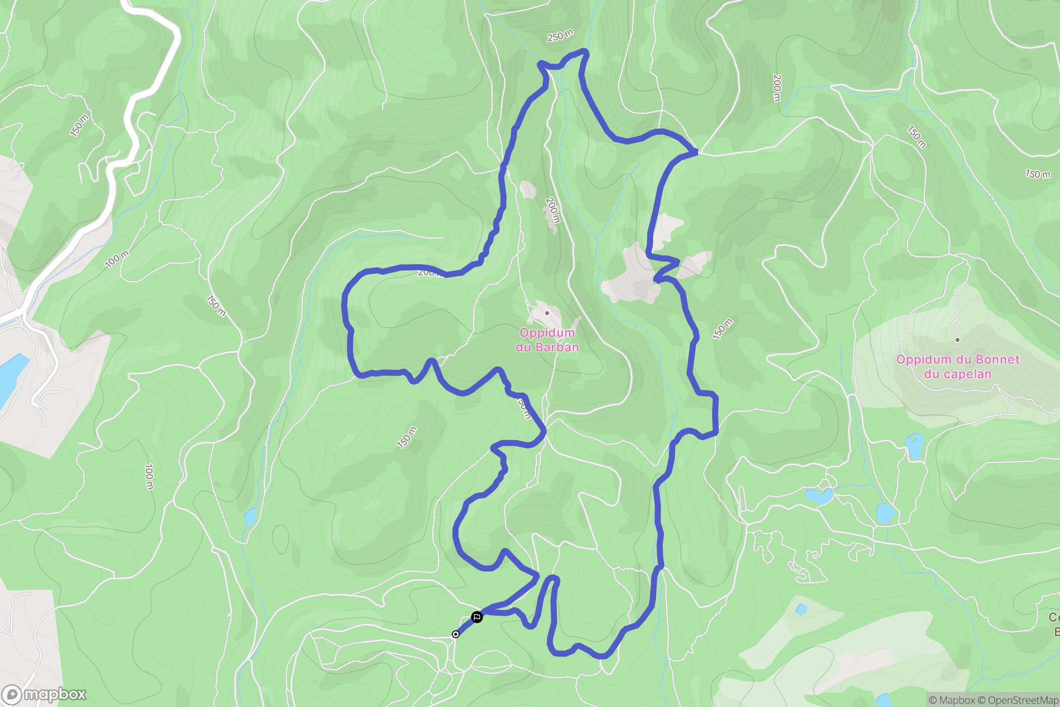 Saint-Raphaël : carte du parcours de randonnée - France