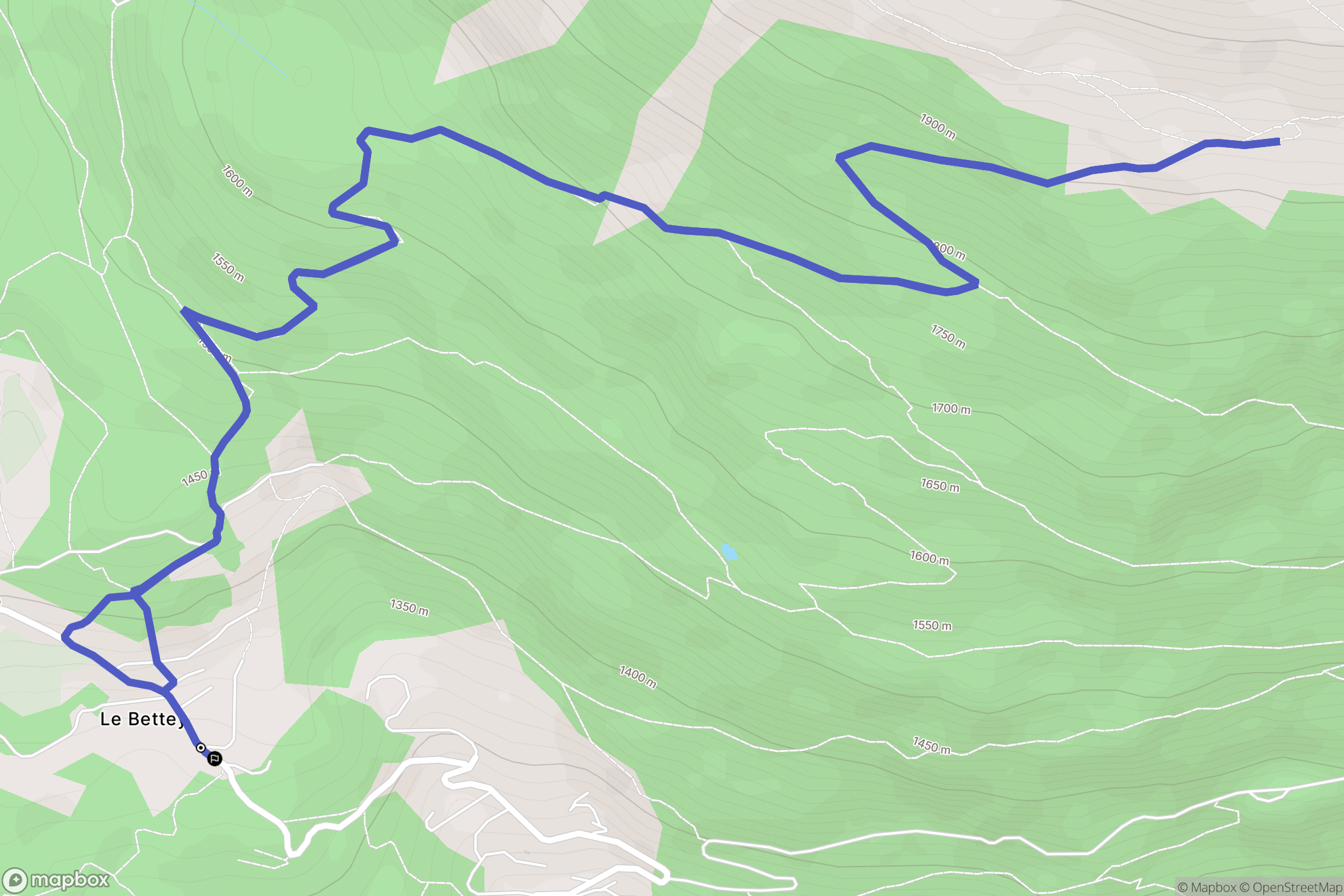 Les Houches - Coupeau: routekaart voor buitenactiviteiten - France