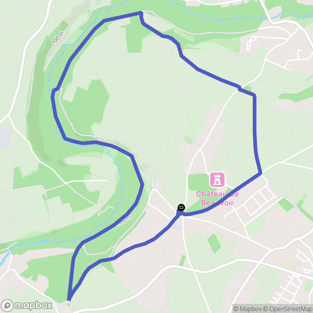 Migné-Auxances; Quinçay : carte du parcours de randonnée - France