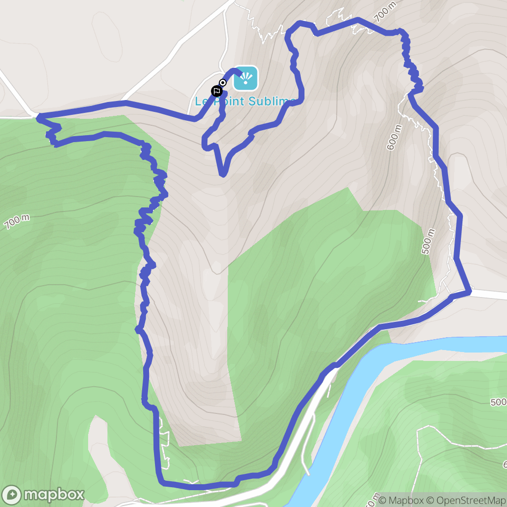 Saint-Georges-de-Lévéjac : carte du parcours de randonnée - France