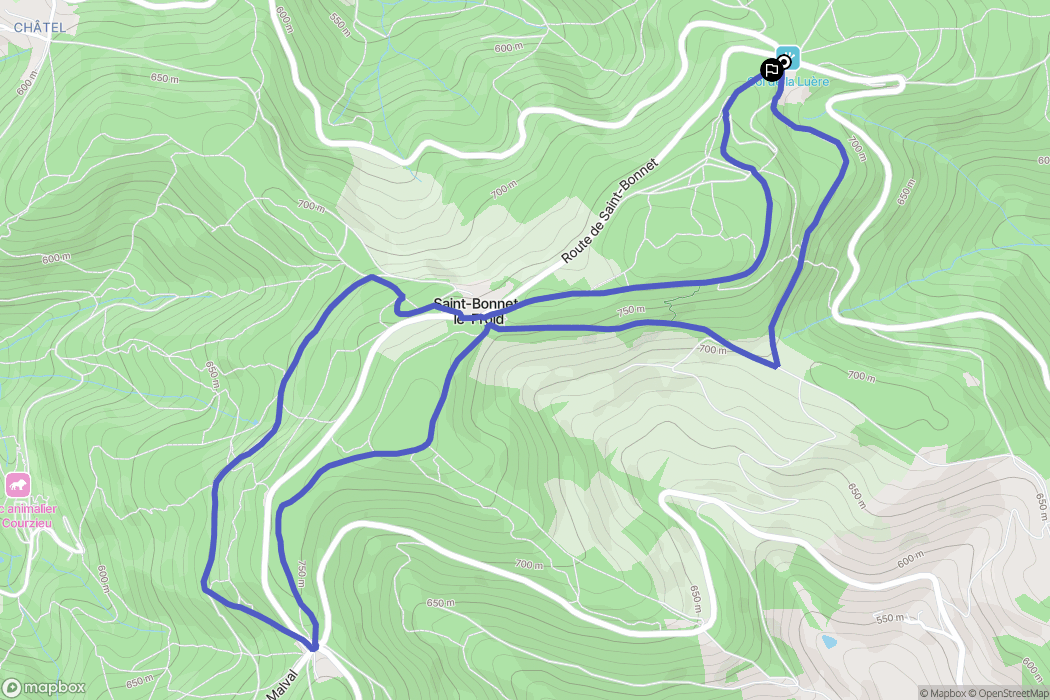Col de la Luère, Saint-Pierre-la-Palud: routekaart voor buitenactiviteiten - France