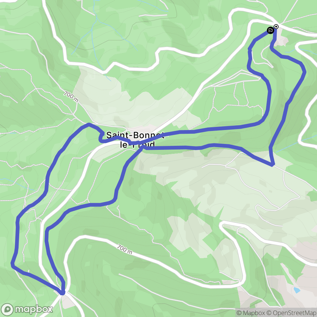Col de la Luère, Saint-Pierre-la-Palud: routekaart voor buitenactiviteiten - France