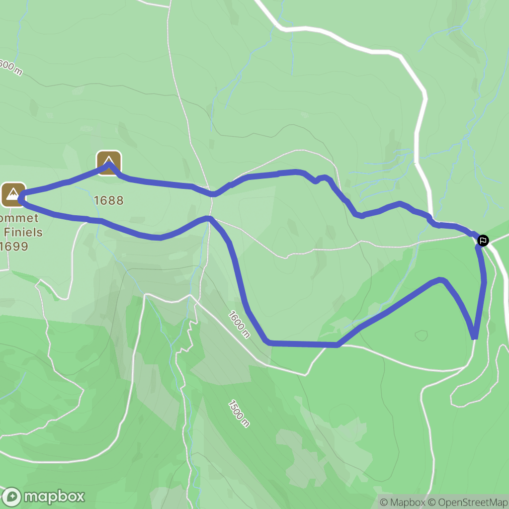 Pont-de-Montvert : carte du parcours de randonnée - France