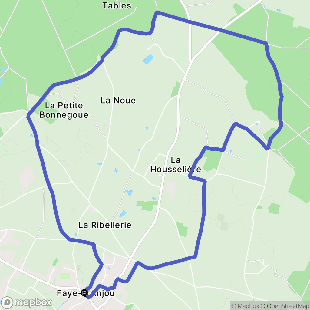 Faye-d'Anjou : carte du parcours de randonnée - France