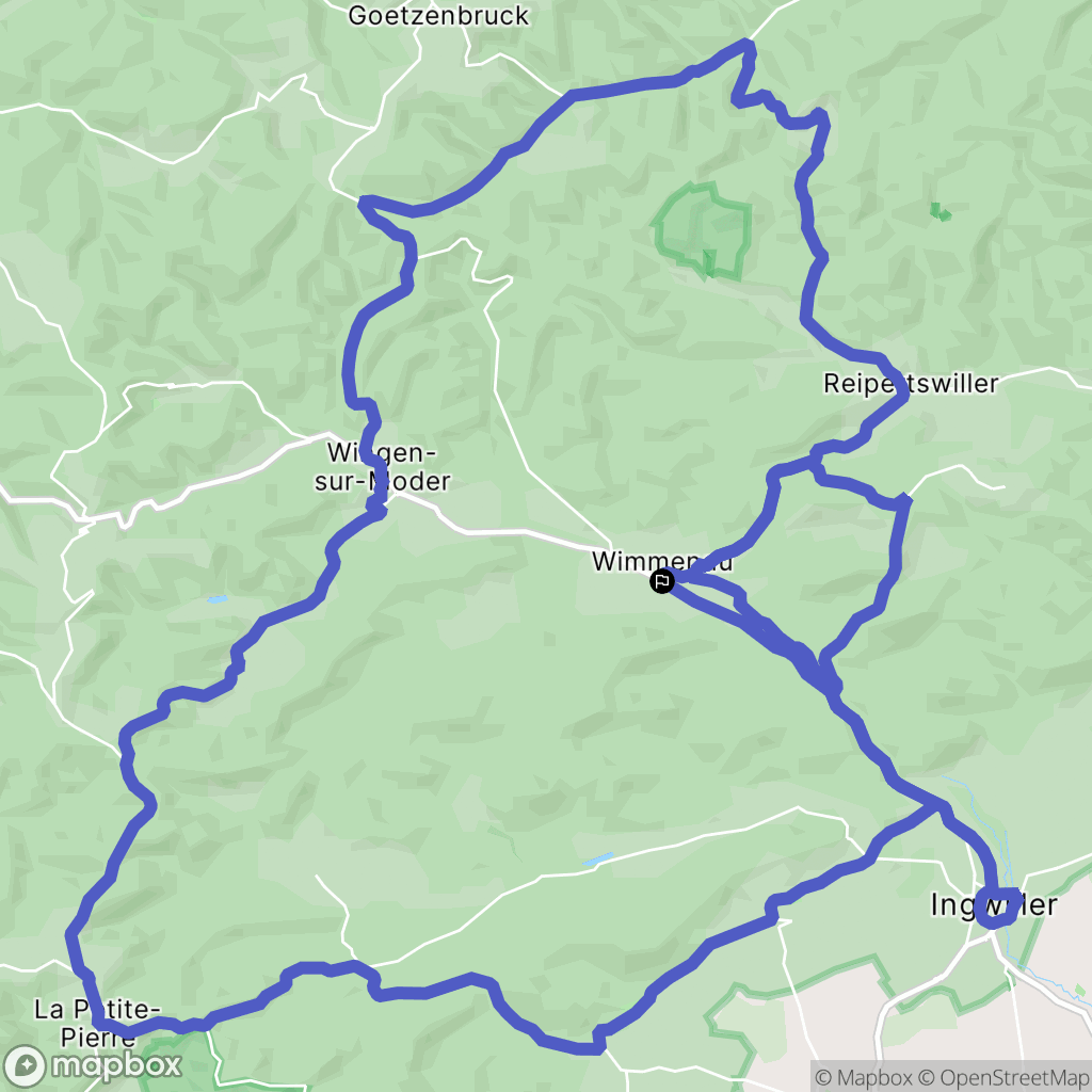 Wimmenau : carte du parcours de randonnée - France