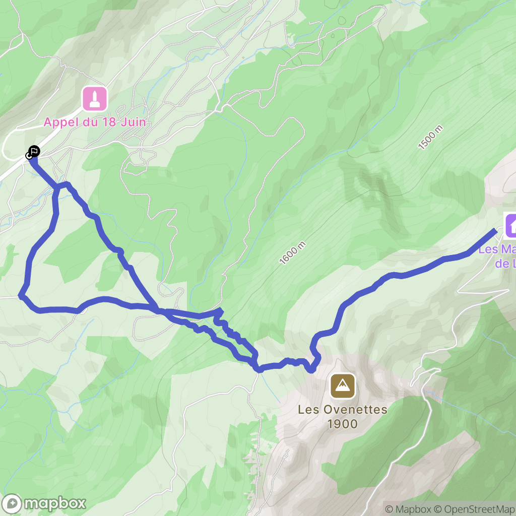 Le Petit-Bornand-les-Glières: routekaart voor buitenactiviteiten - France