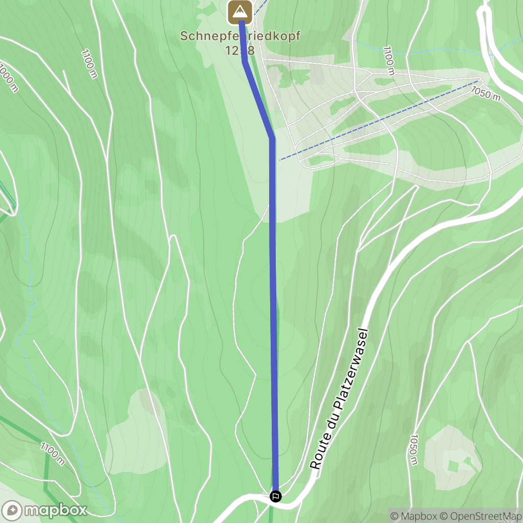 Le Schnepfenried : carte du parcours de randonnée - France