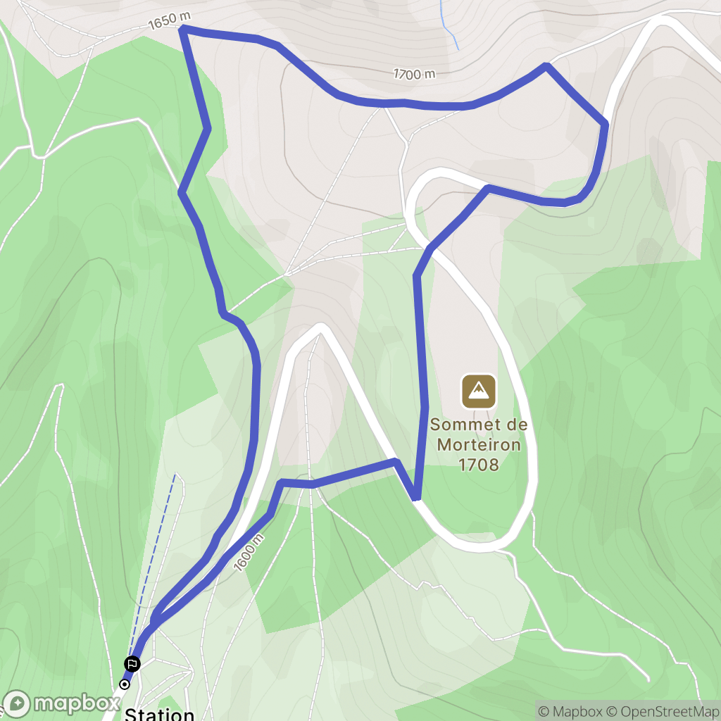 Station-de-Lure : carte du parcours de randonnée - France