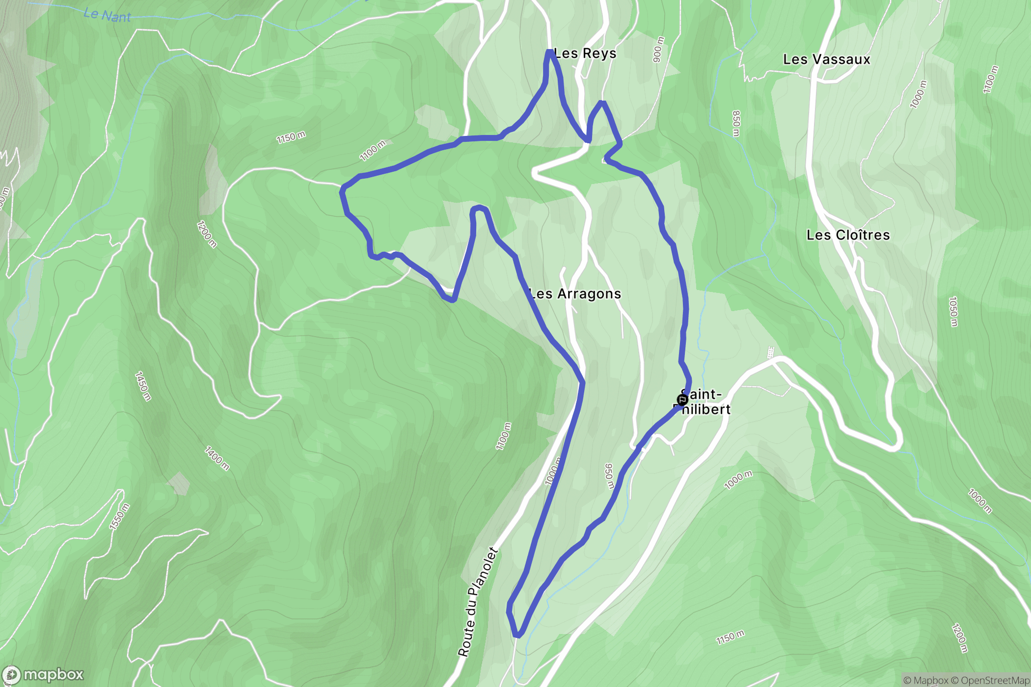 Saint-Philibert : carte du parcours de randonnée - France