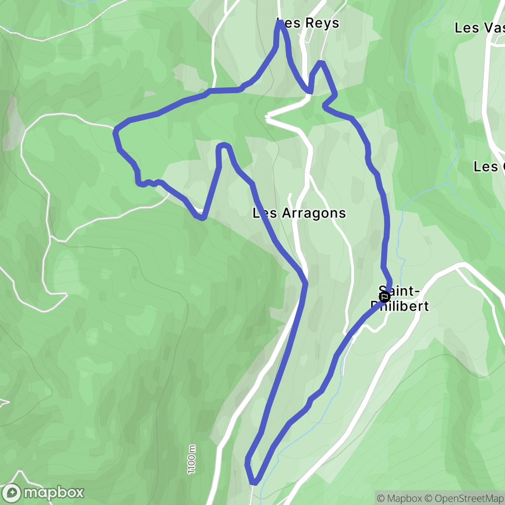 Saint-Philibert : carte du parcours de randonnée - France