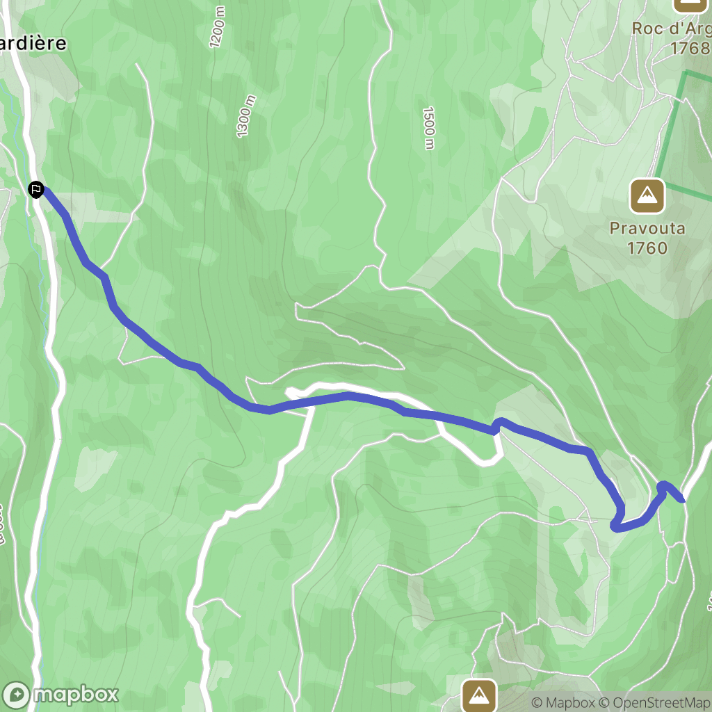 Saint-Hugues-de-Chartreuse : carte du parcours de randonnée - France