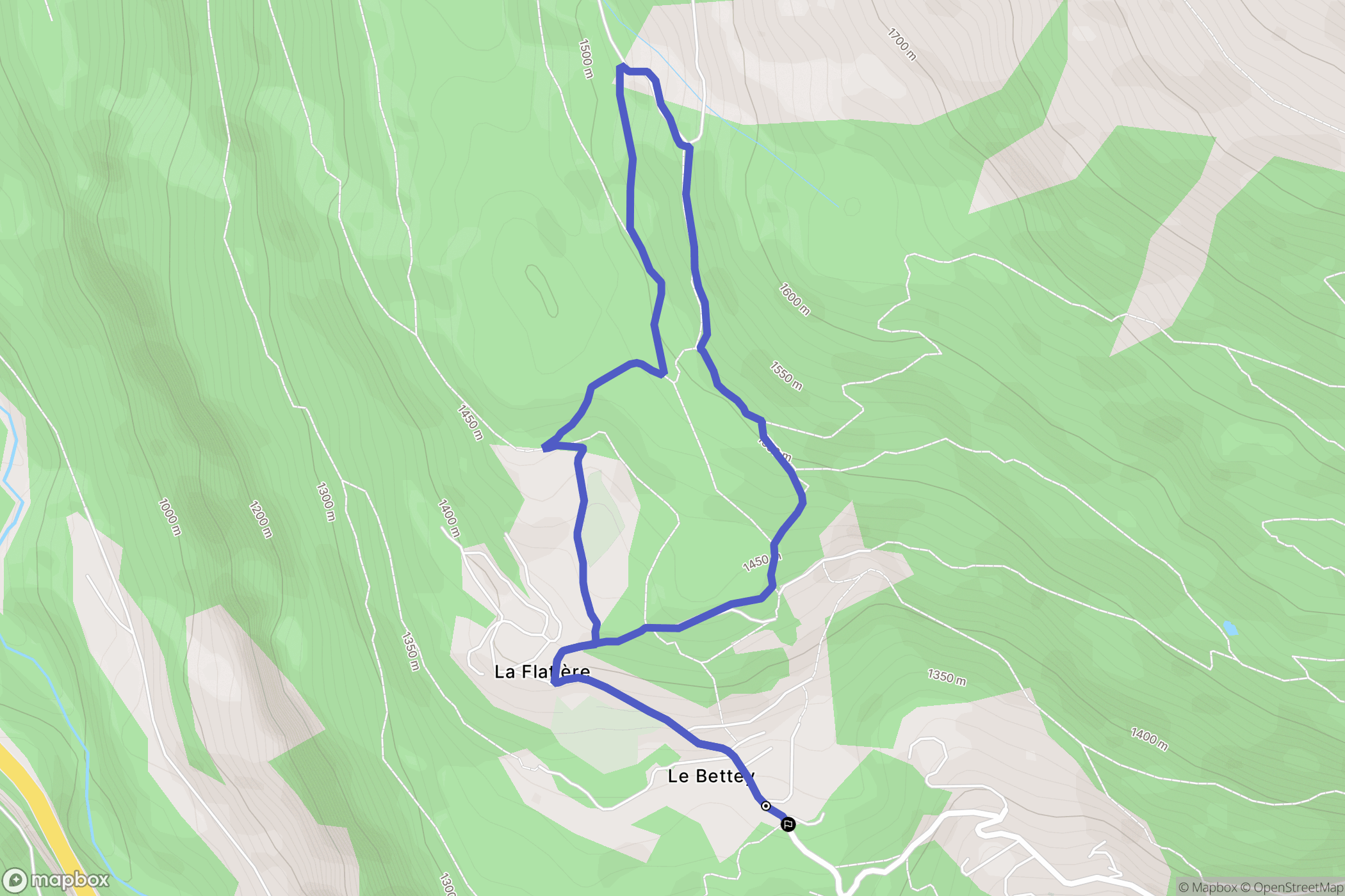 Les Houches - Coupeau: routekaart voor buitenactiviteiten - France