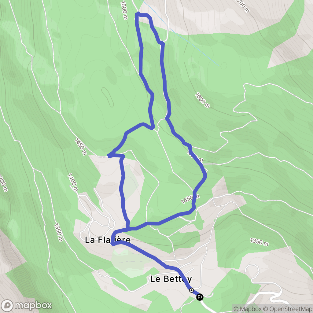 Les Houches - Coupeau: routekaart voor buitenactiviteiten - France