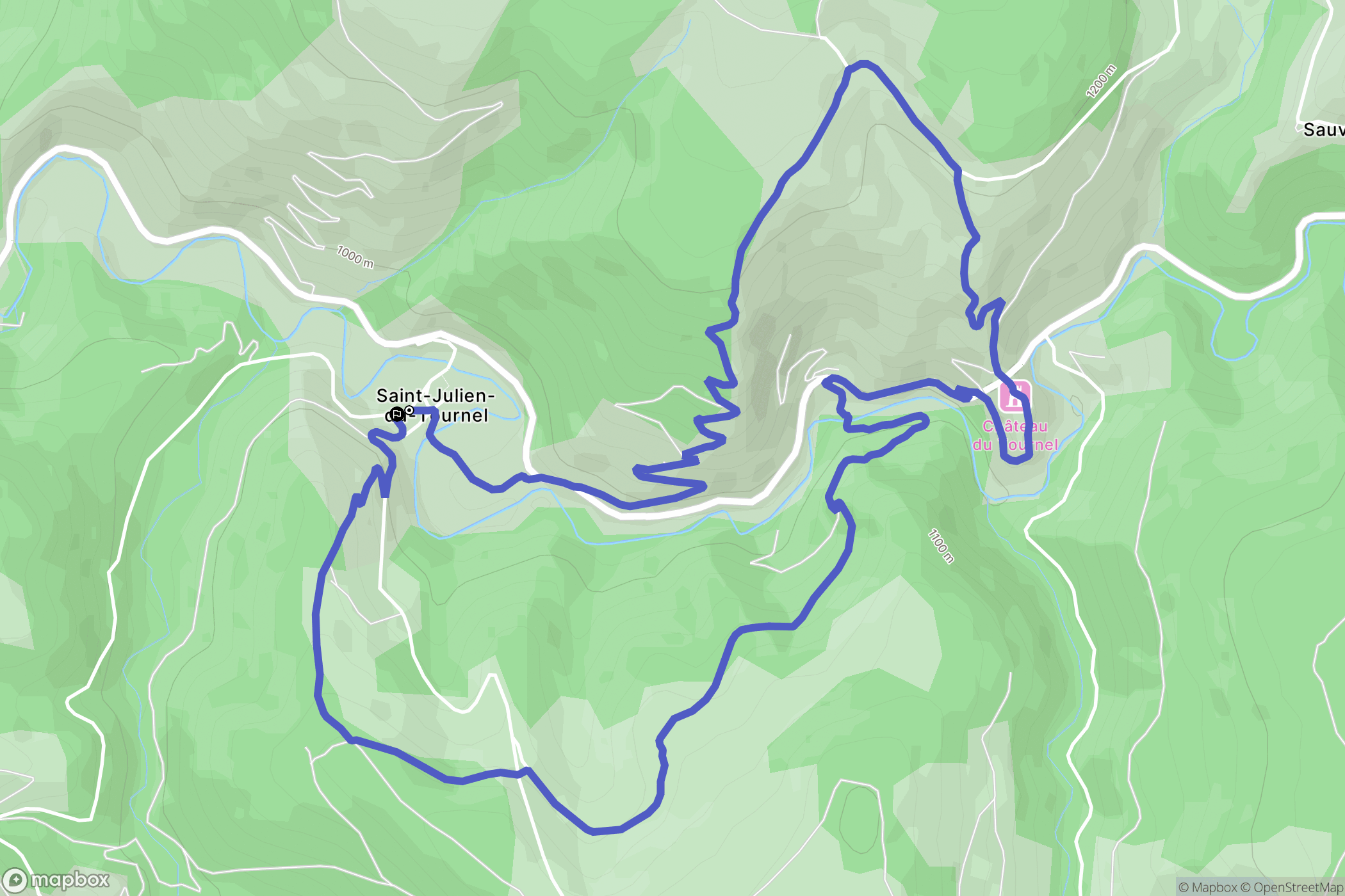 Saint-Julien-du-Tournel: routekaart voor buitenactiviteiten - France