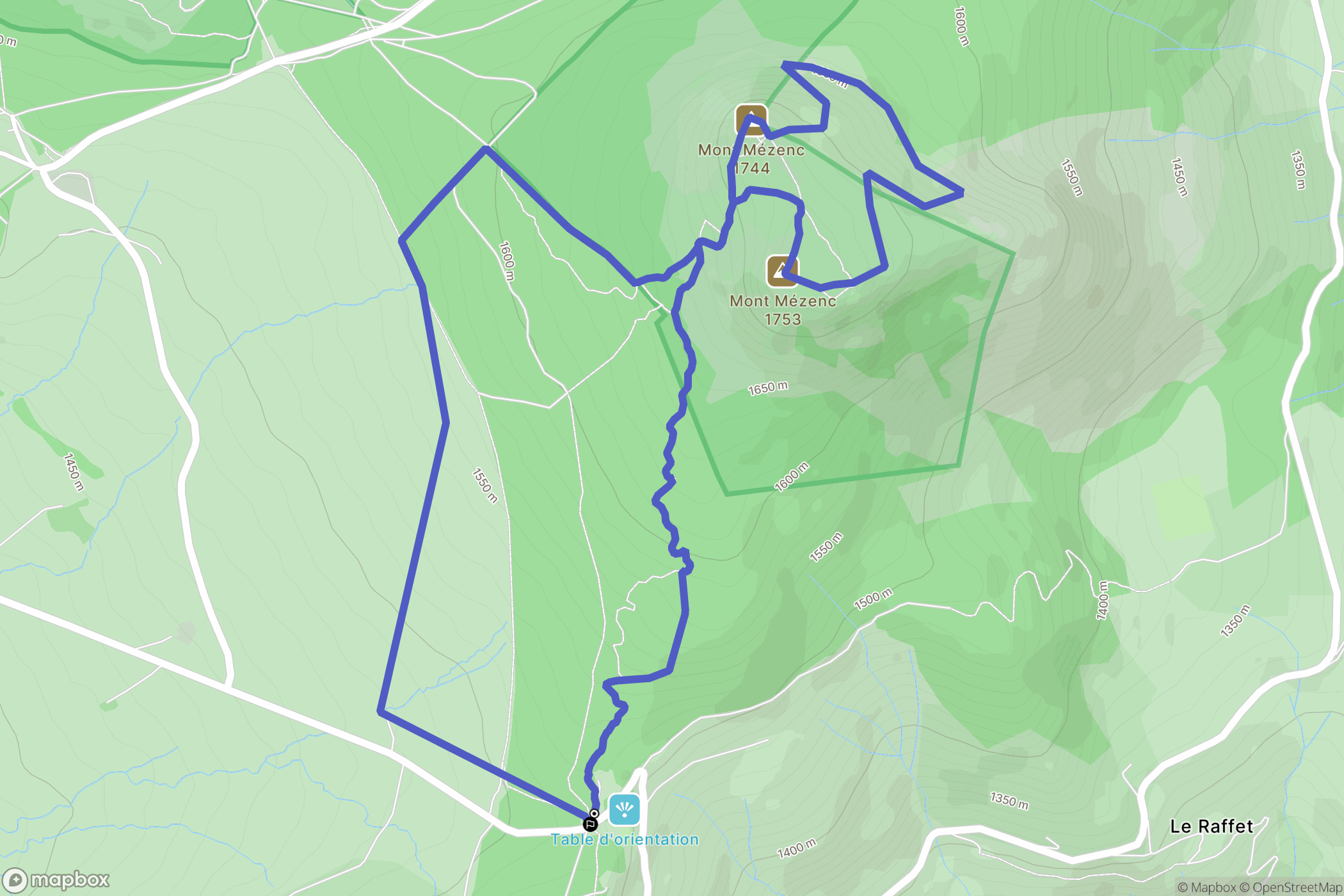 Les Estables: routekaart voor buitenactiviteiten - France