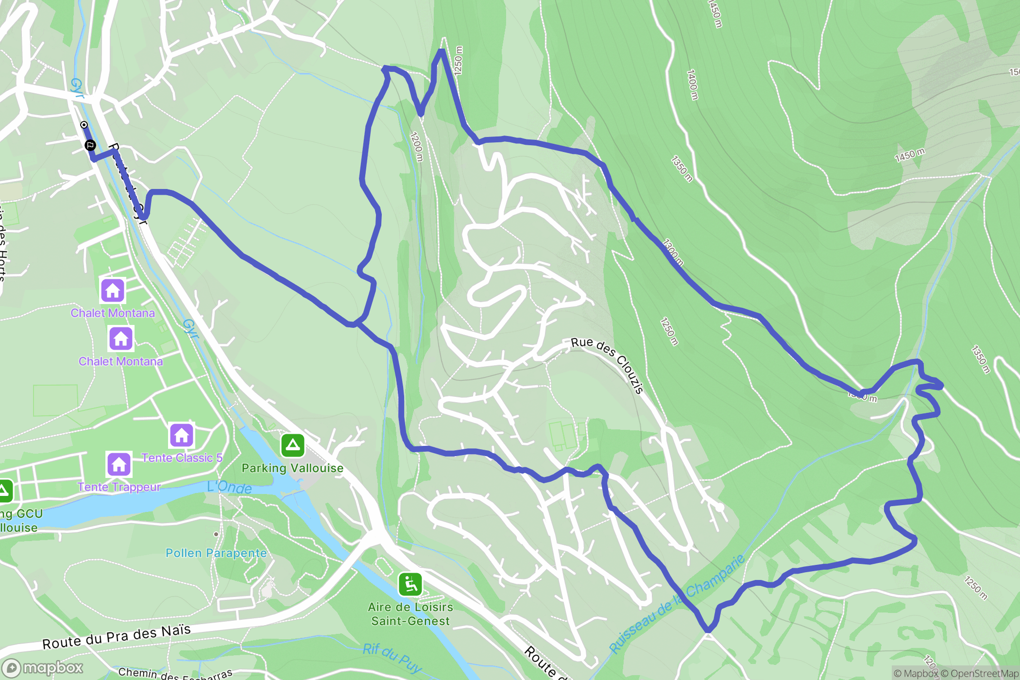 Vallouise: routekaart voor buitenactiviteiten - France