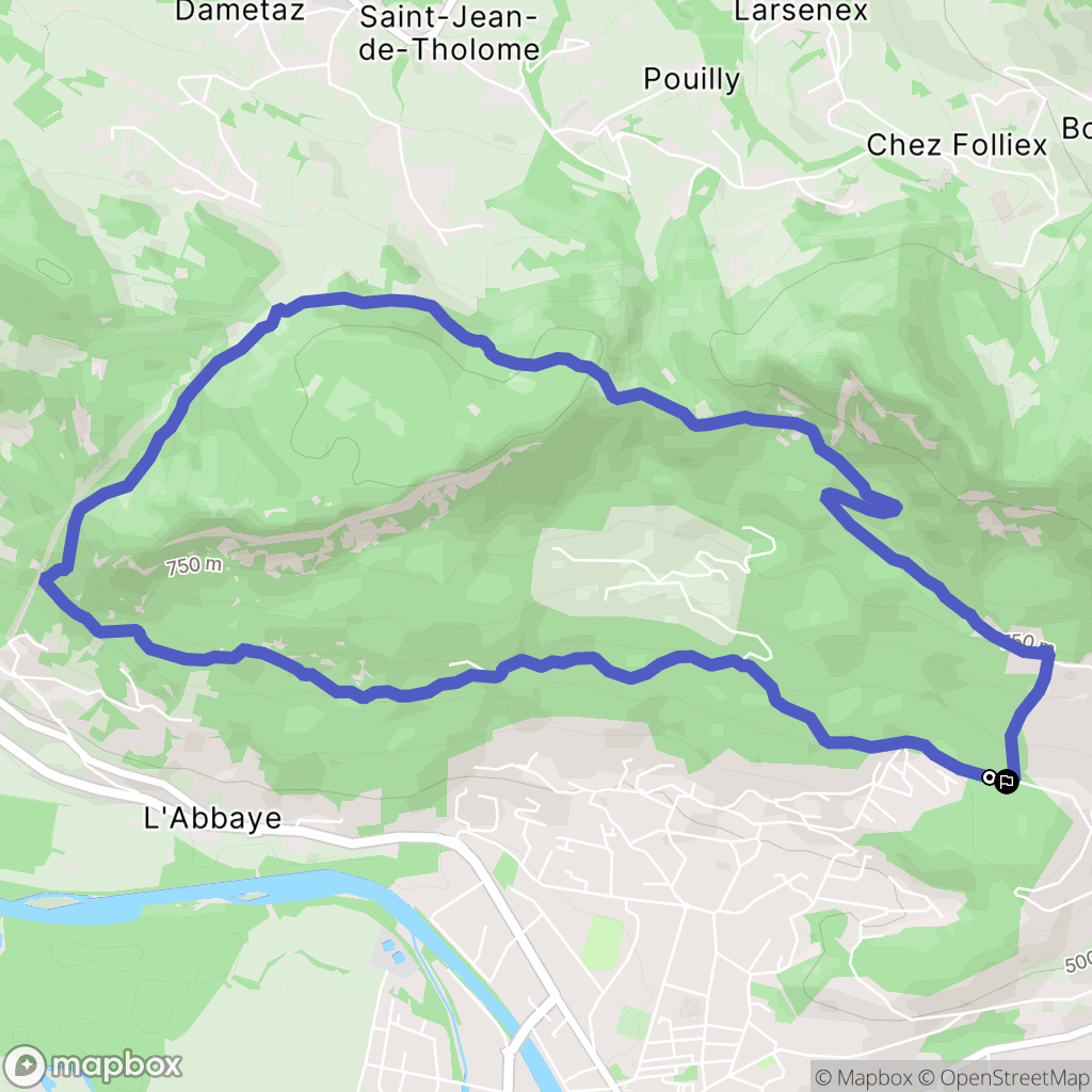 Bonneville : carte du parcours de randonnée - France