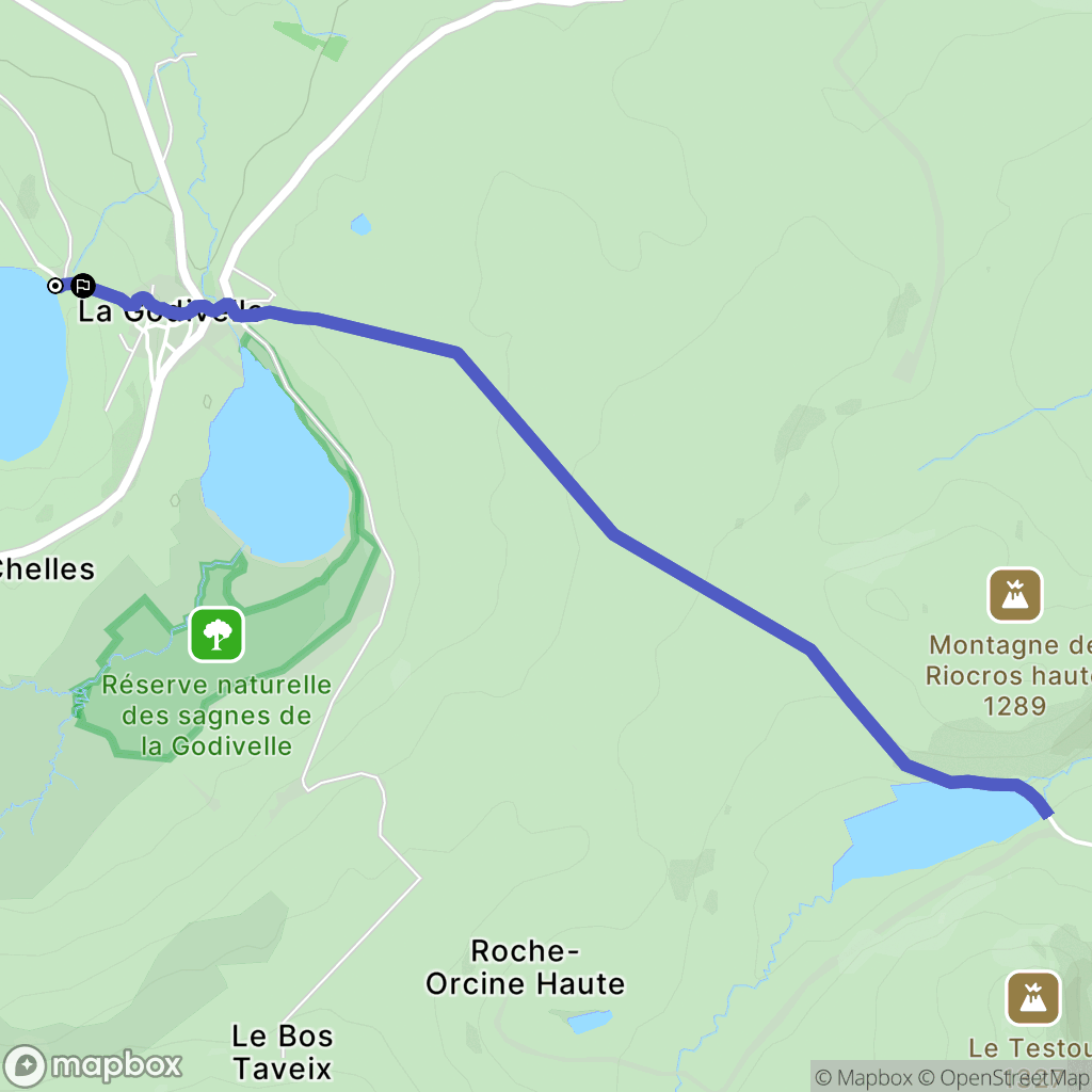 Espinchal : carte du parcours de randonnée - France