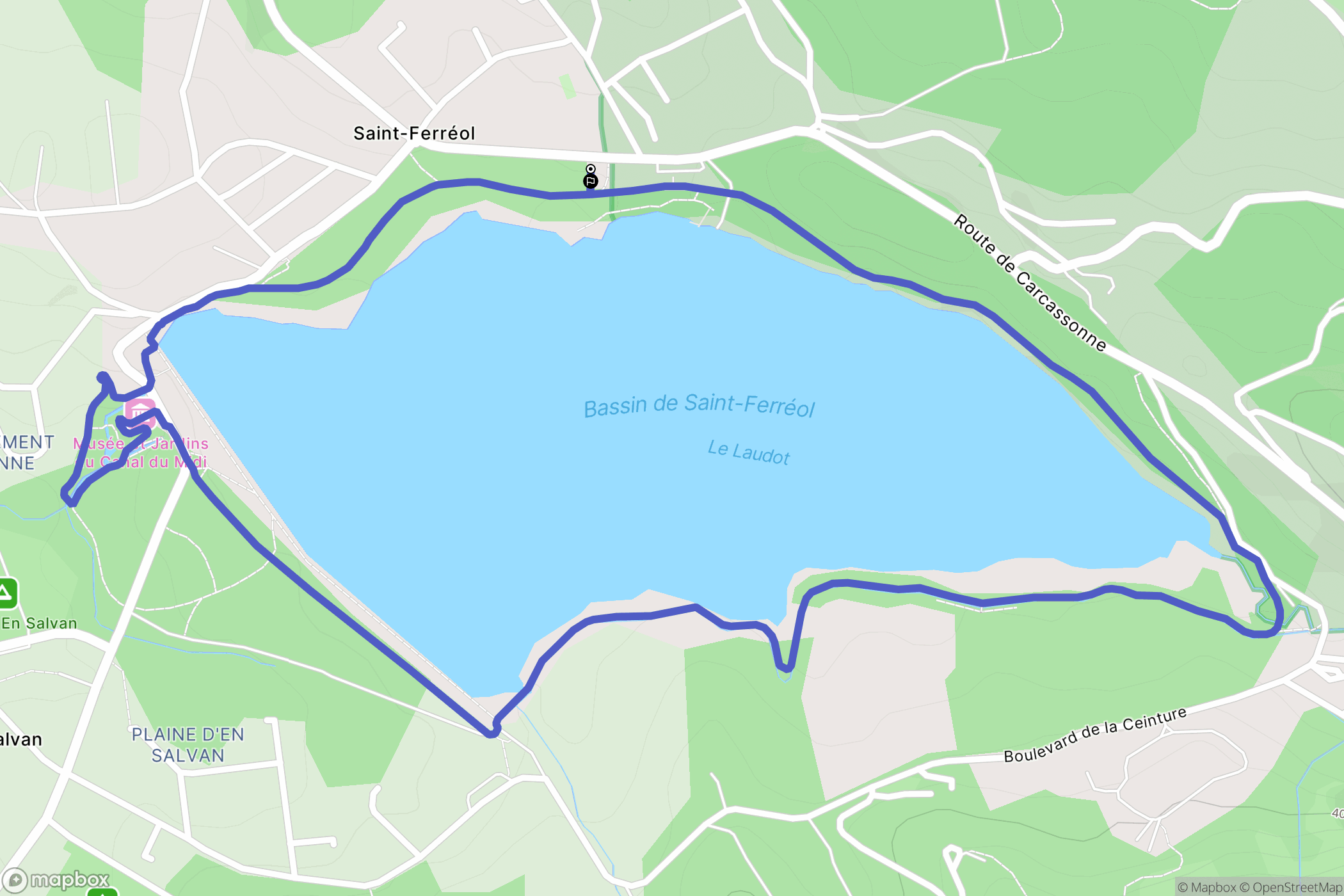 Saint-Ferréol : carte du parcours de randonnée - France