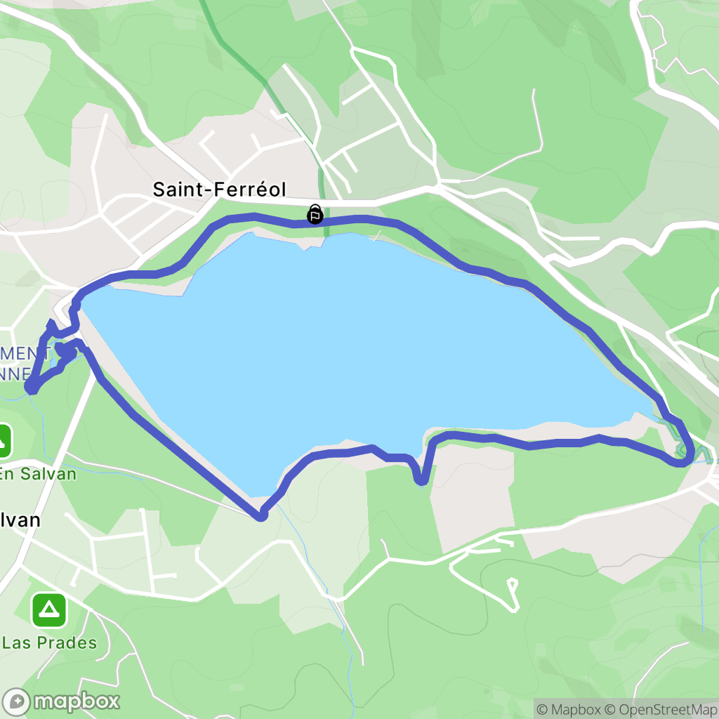 Saint-Ferréol : carte du parcours de randonnée - France