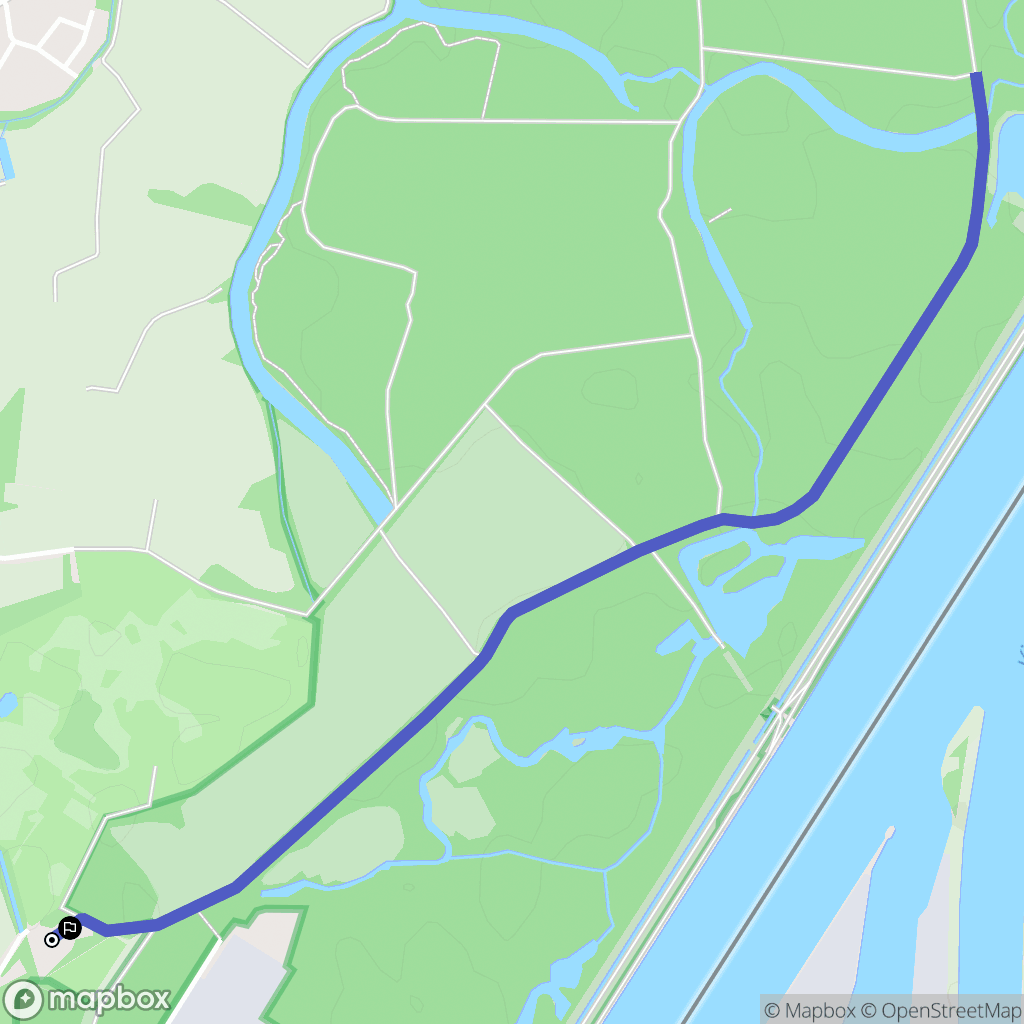 Robertsau : carte du parcours de randonnée - France