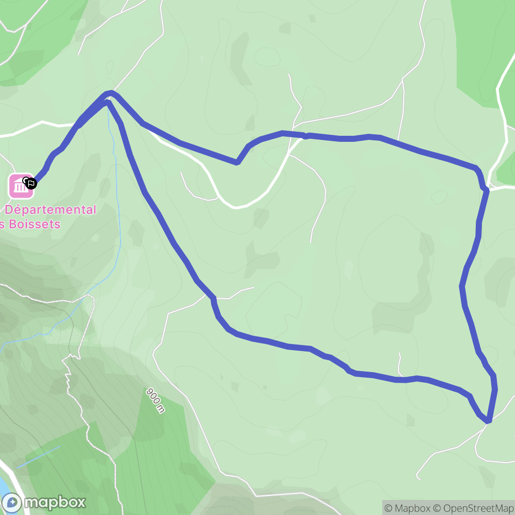 Saint-Enimie : carte du parcours de randonnée - France