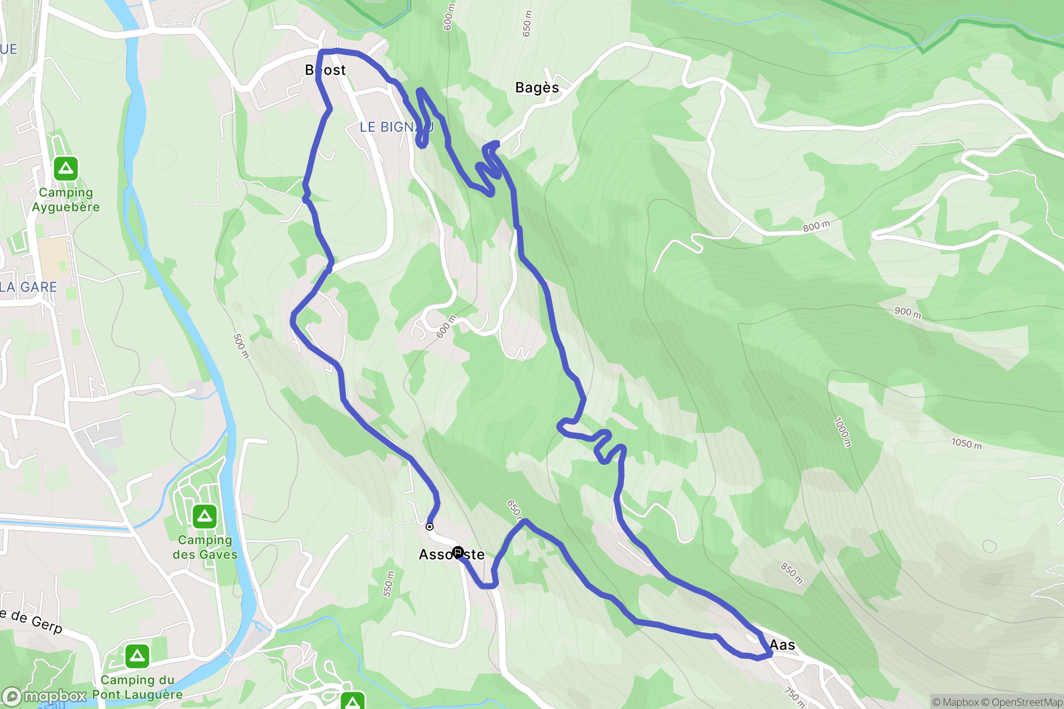Assouste: routekaart voor buitenactiviteiten - France
