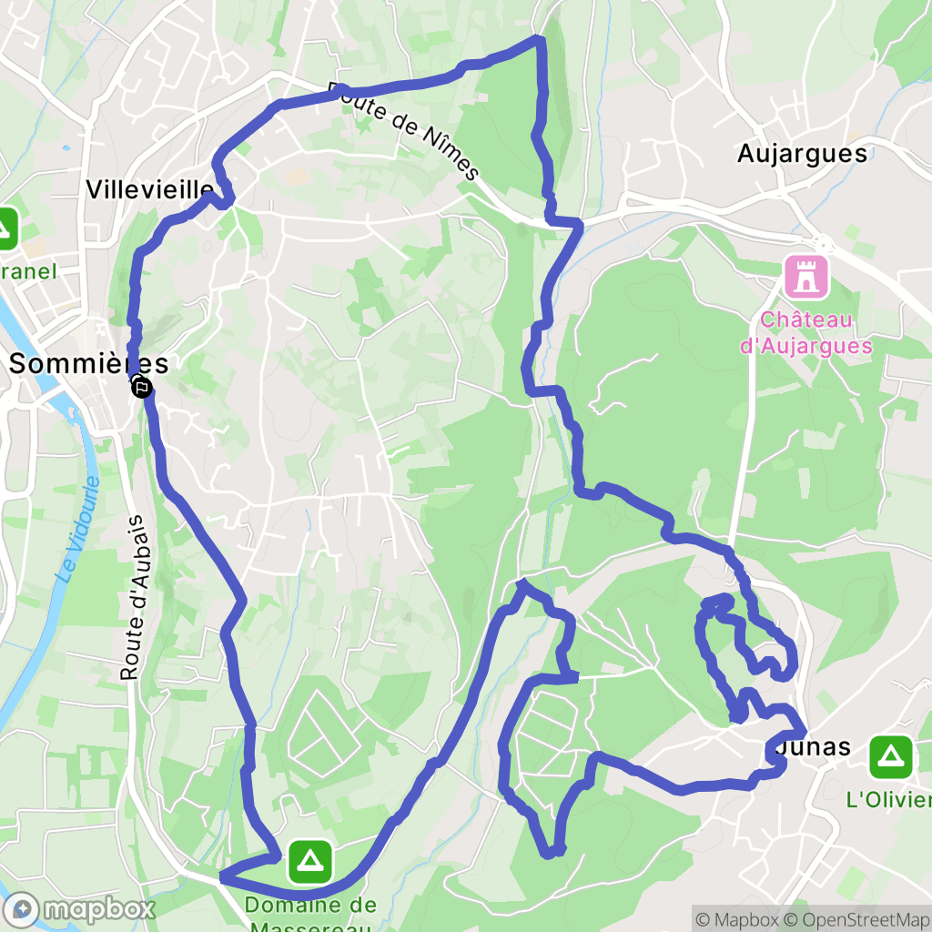 Villevieille : carte du parcours de randonnée - France