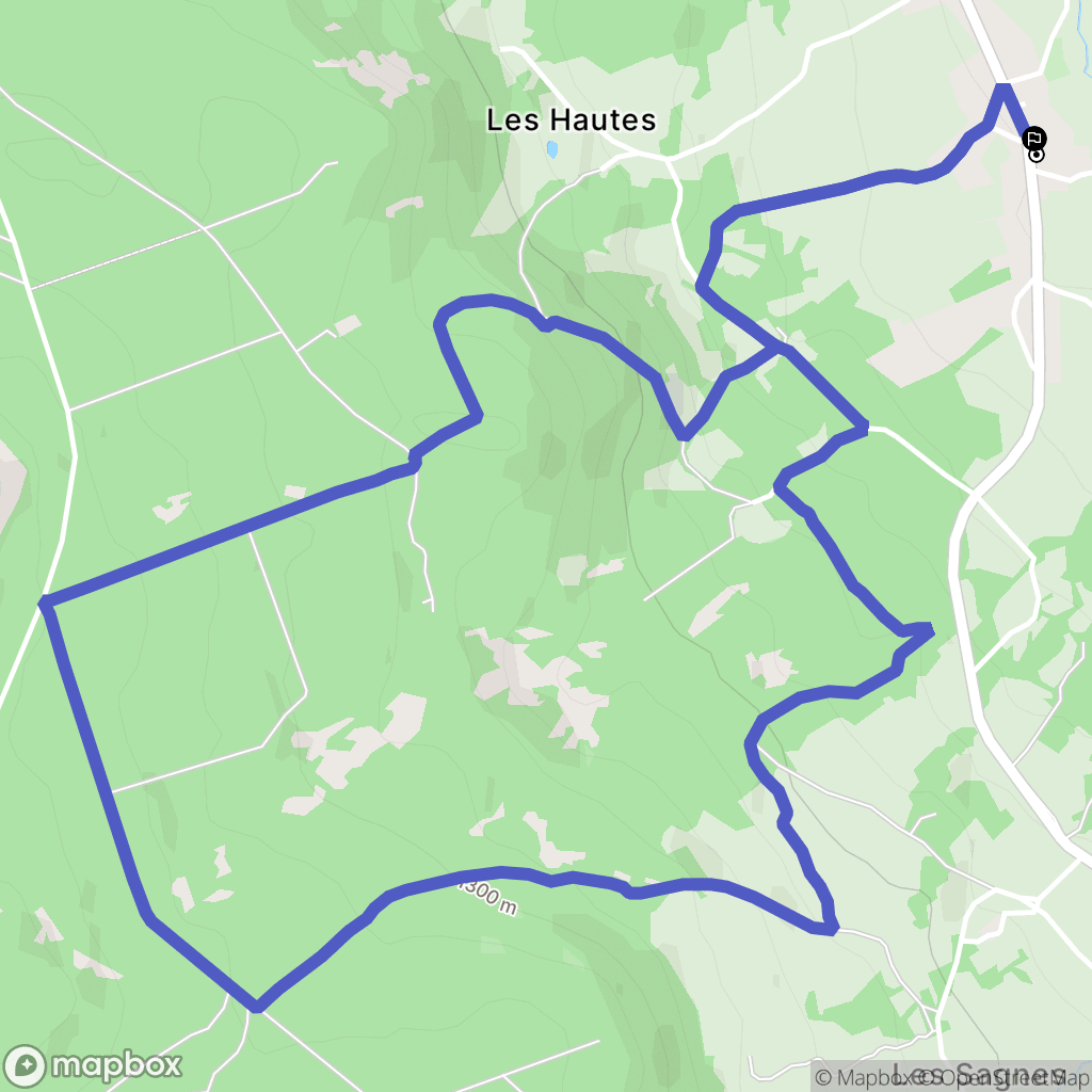 Mazet-Saint-Voy : carte du parcours de randonnée - France