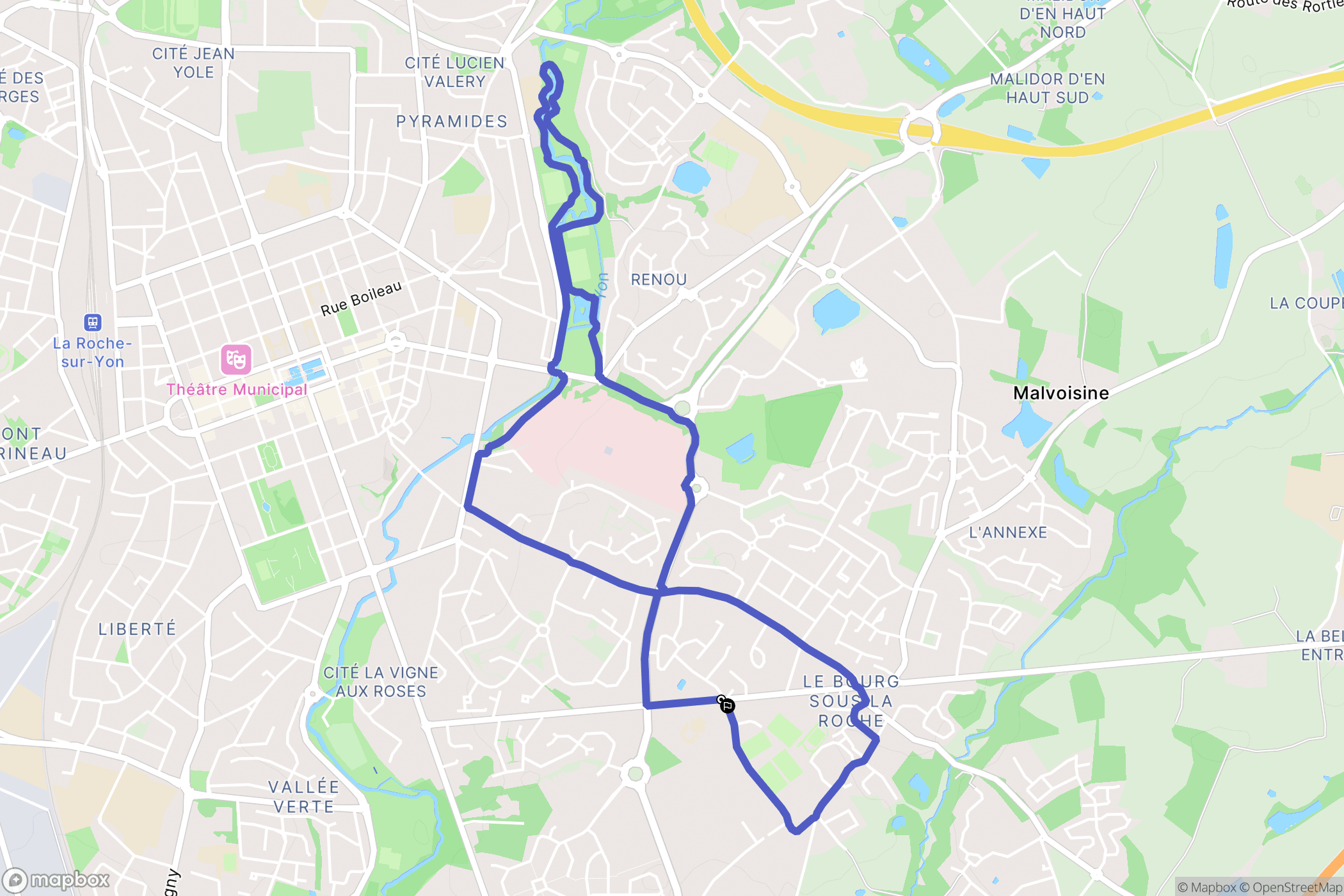 Bourg sous La Roche : carte du parcours de randonnée - France
