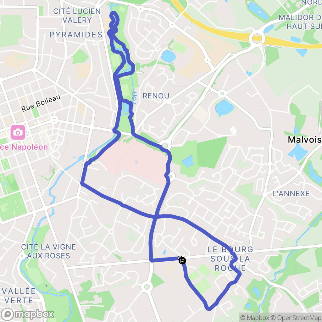 Bourg sous La Roche : carte du parcours de randonnée - France