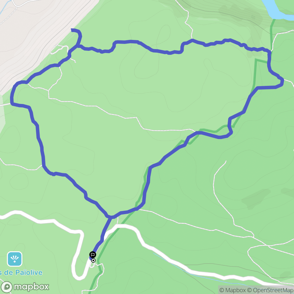 Chassagnes : carte du parcours de randonnée - France