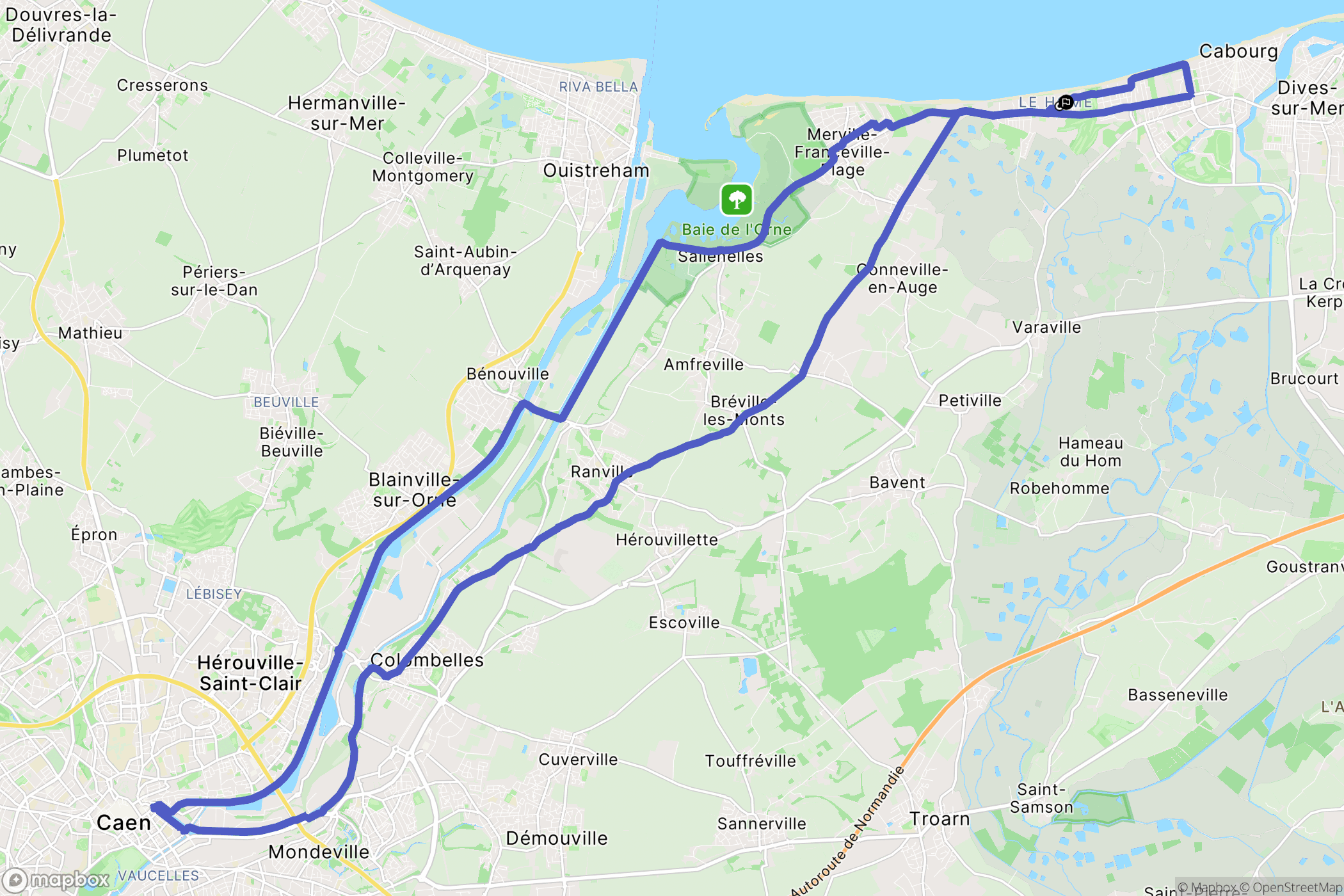 Le Hôme-Varaville : carte du parcours de randonnée - France