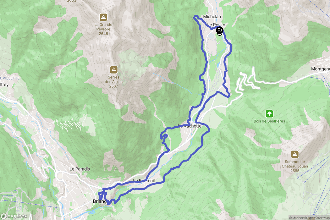 Val-des-Prés (Le Rosier): routekaart voor buitenactiviteiten - France