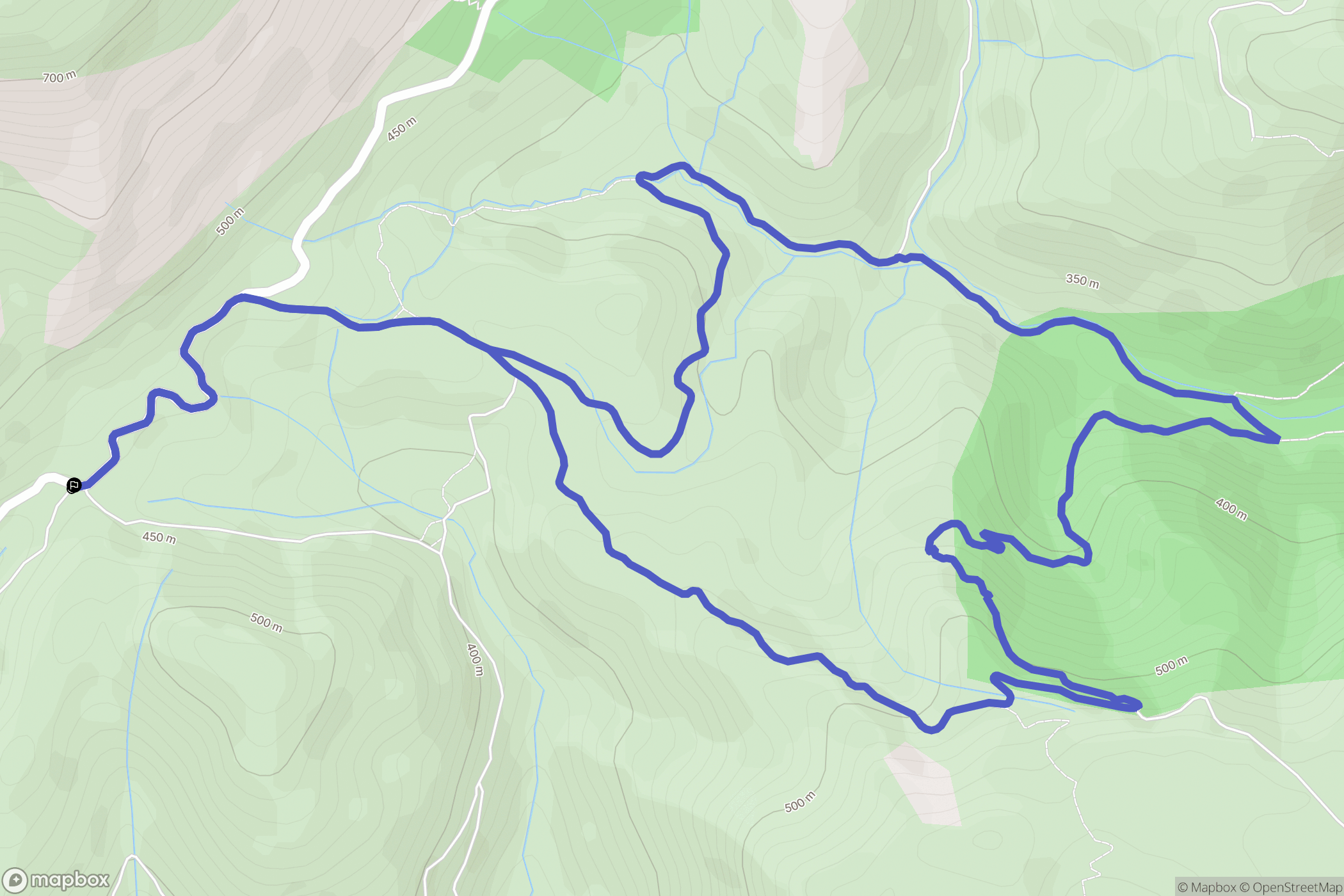 Arboras : carte du parcours de randonnée - France