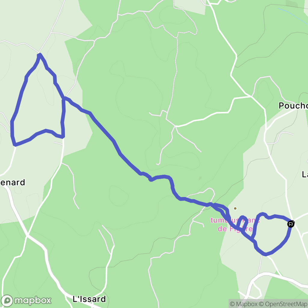 La Buissière : carte du parcours de randonnée - France
