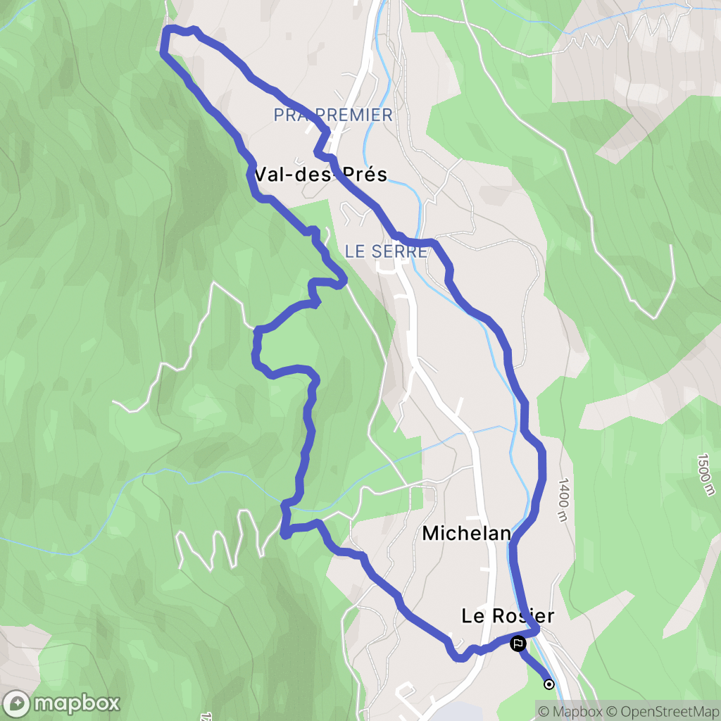 Val-des-Prés (Le Rosier): routekaart voor buitenactiviteiten - France
