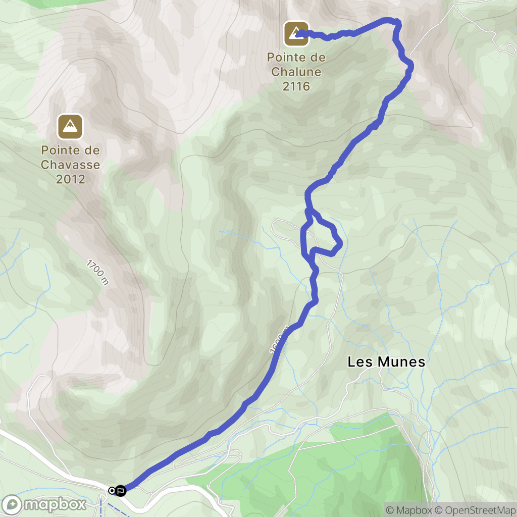Taninges : carte du parcours de randonnée - France